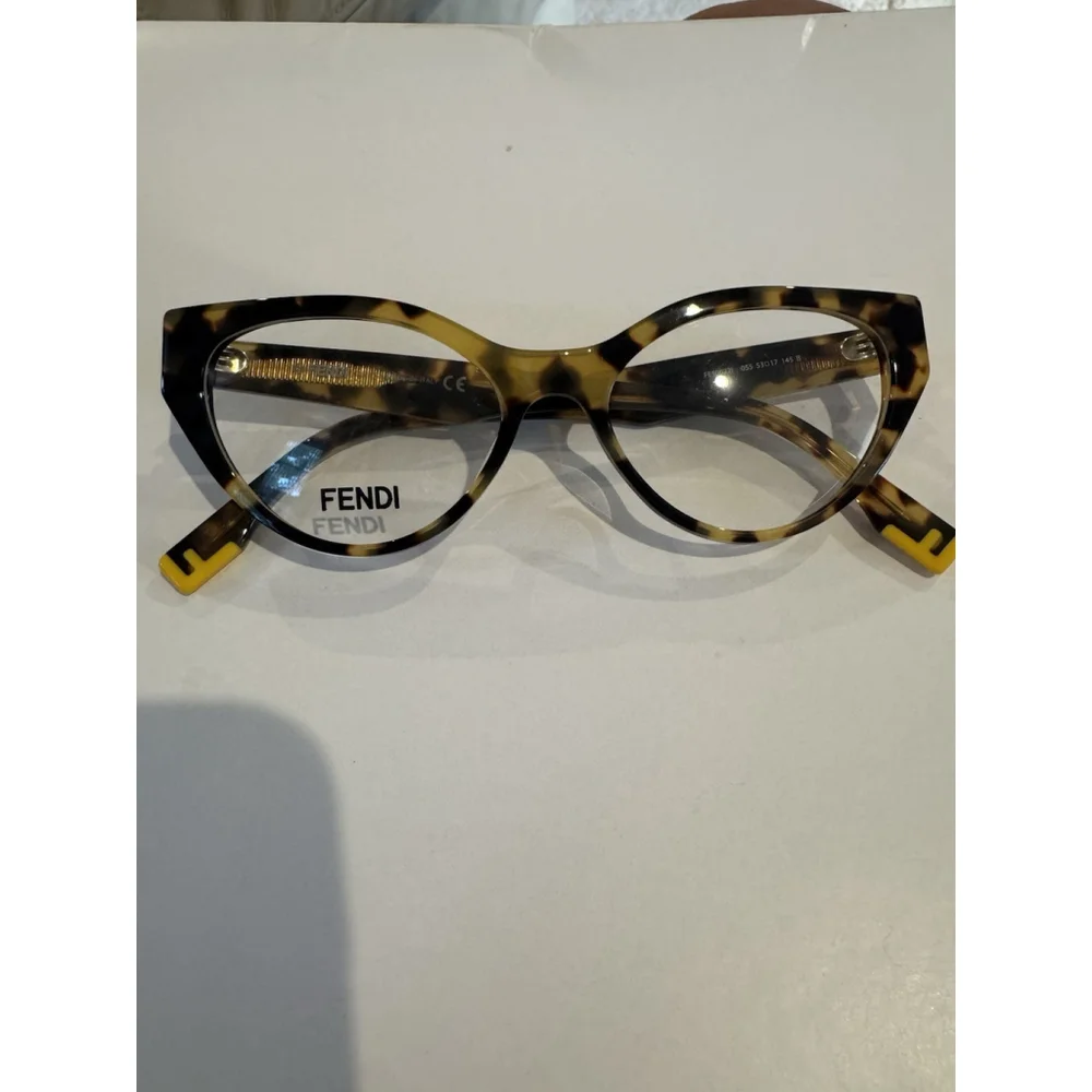 Fendi Eyeglasses FE500221 055 53-17 Tortoise Shell Brown Made In Italy